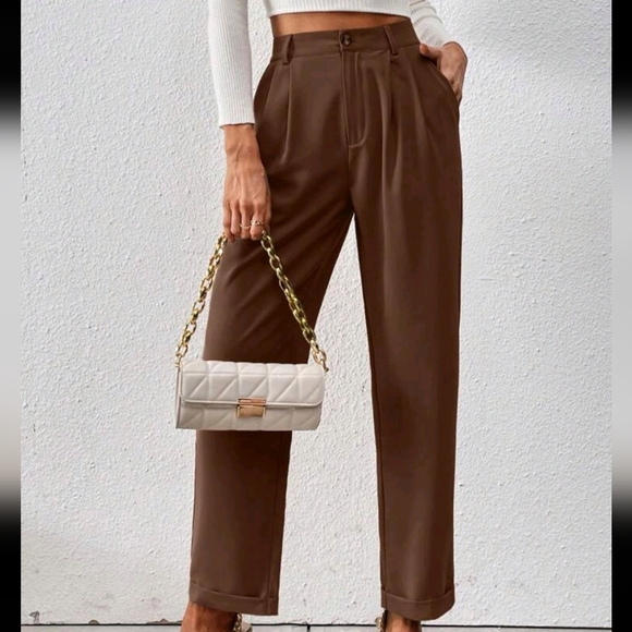 Women's Casual/Office Solid Color Tapered Pants - Picture 1 of 4
